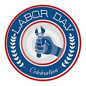 Labor day card design, vector illustration.