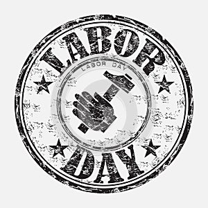 Labor day grunge rubber stamp