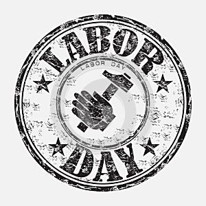 Labor day grunge rubber stamp photo