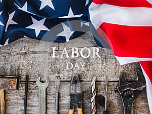 LABOR DAY. Hand tools lying on the table