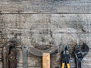 LABOR DAY. Hand tools lying on the table