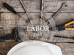 LABOR DAY. Hand tools lying on the table