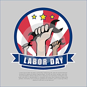 Labor day Logo design vector illustration.