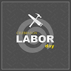 Labor Day logo Poster, banner, brochure or flyer design with stylish text Happy Labor Day .
