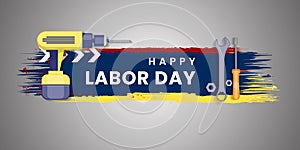 Labor Day poster template.USA Labor Day celebration with , advertising Poster or Banner