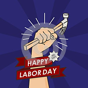 labor day poster template vector