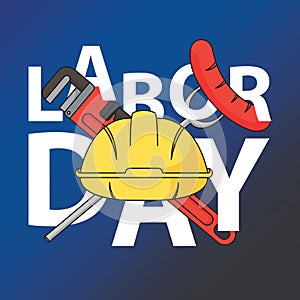 labor day poster. Vector illustration decorative design