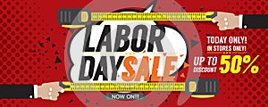Labor Day Sale 50 Percent 6250x2500 pixel Banner.