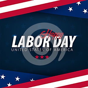 Labor Day sale promotion, advertising, poster, banner, template with American flag. American labor day wallpaper. Voucher discount