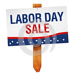 Labor Day Sale sign isolated on white background