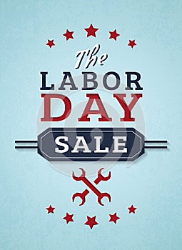 Labor day sale. Vector banner.