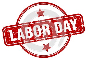 labor day stamp. labor day round grunge sign.