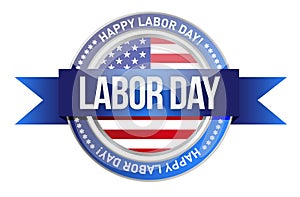 Labor day. us seal and banner photo