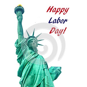 Labor day USA background with Statue of Liberty