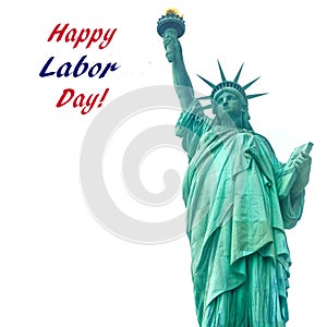 Labor day USA background with Statue of Liberty