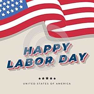 Labor day USA vintage background design