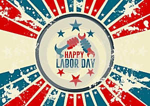 Labor day vintage design