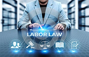 Labor Law Lawyer Legal Business Internet Technology Concept