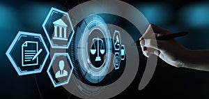 Labor Law Lawyer Legal Business Internet Technology Concept photo