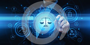 Labor Law Lawyer Legal Business Internet Technology Concept photo