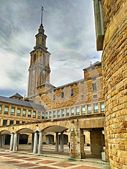 Laboral University, Laboral Ciudad de la Cultura main tower, Gijon, Asturias, Spain