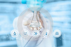 The concept is the laboratorian researchers photo