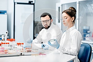 Laboratory assistants in the bacteriological department