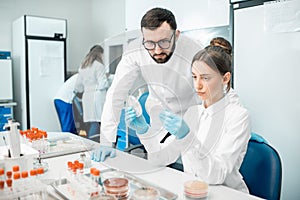 Laboratory assistants in the bacteriological department