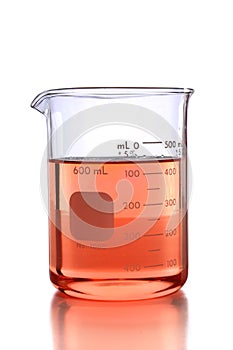 Laboratory Beaker with Colored Liquid