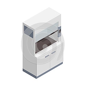 Laboratory Cabinet Isometric Composition
