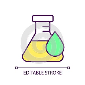 Laboratory chemical flask RGB color icon