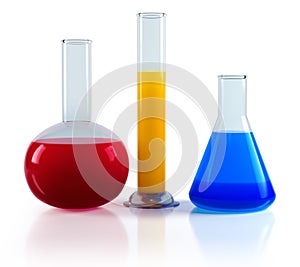 Laboratory chemical flasks