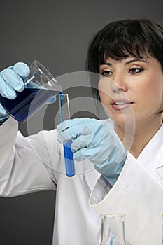 Laboratory chemist at work