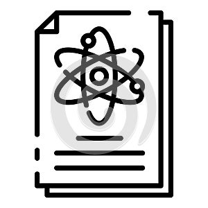 Laboratory documentation icon, outline style