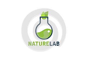 Laboratory ecology vector logo