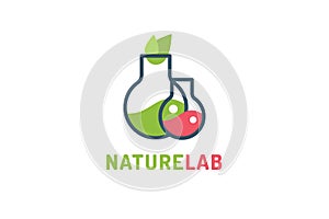 Laboratory ecology vector logo