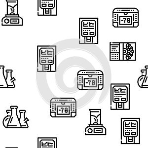 Laboratory Equipment For Analysis Vector Seamless Pattern