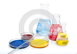 Laboratory equipment and color chemicals