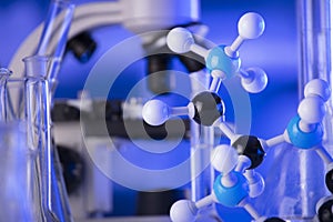 Laboratory equipment composition. Science concept.