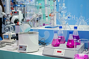 Laboratory equipment - magnetic mixer and rotary evaporator photo