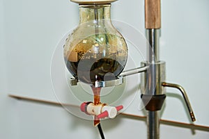 Laboratory equipment for oil analysis.
