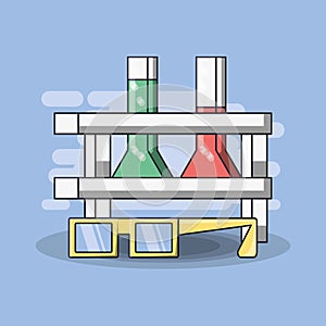 Laboratory equipment science chemistry education concept