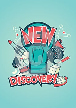 Laboratory equipments. Vector illustration decorative background design