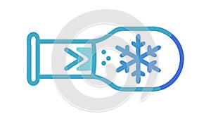 Laboratory Flask with Snowflake Cold Research Time, vector design Generative AI