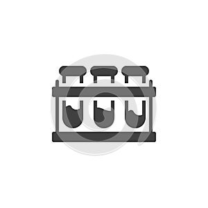 Laboratory flasks vector icon