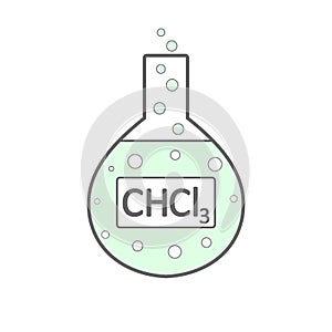 Laboratory glass with chloroform