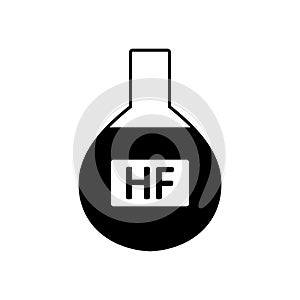 Laboratory glass with hydrofluoric acid