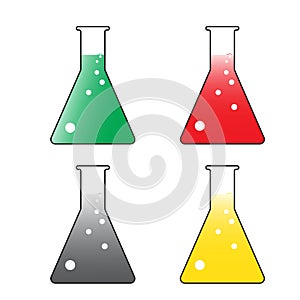 Laboratory glass vector set