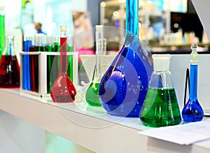 Laboratory glassware. Flasks