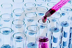 Laboratory glassware in laboratory in chemistry